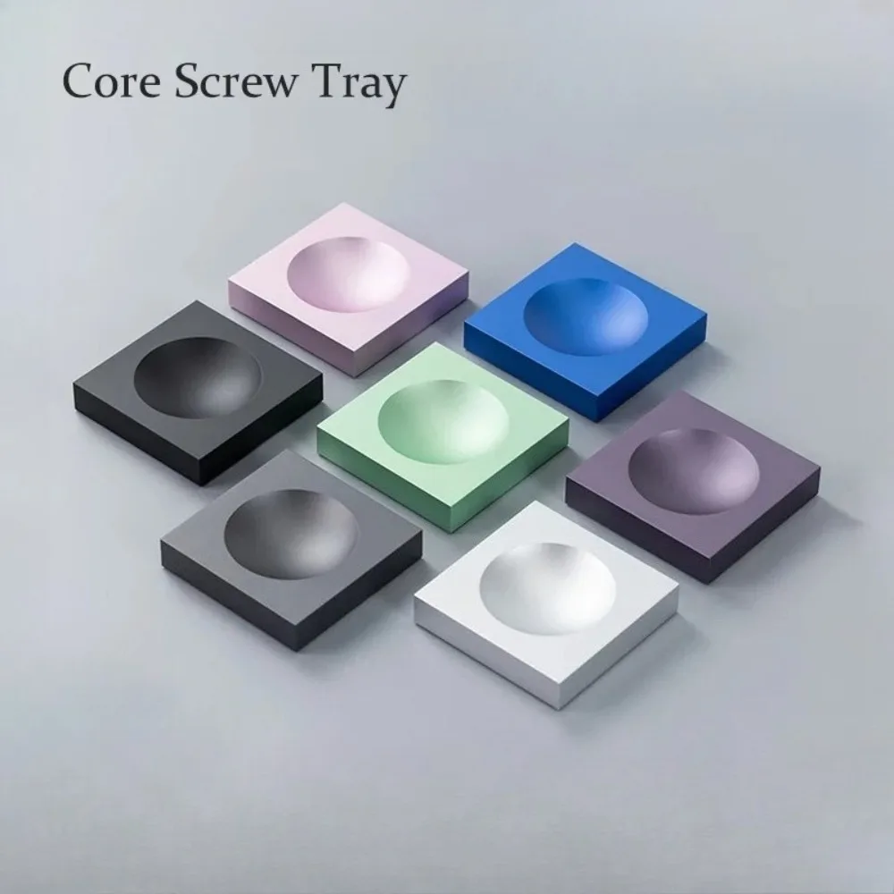 

KBDfans Core CNC Process Square on the Outside and Round on the Inside Tray Decoration Item Screw Tray Desktop PC Accessories