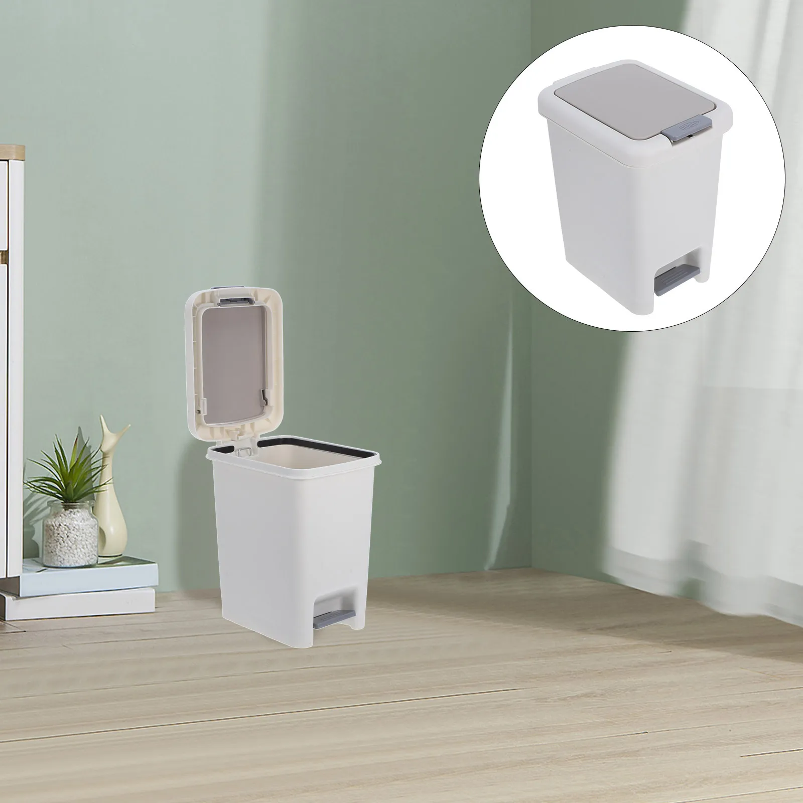 

Kitchen Waste Bin Plastic Trash Can With Press Lid Small Bathroom Trash Can Office Trashcan Press Type Garbage Can For Bedroom
