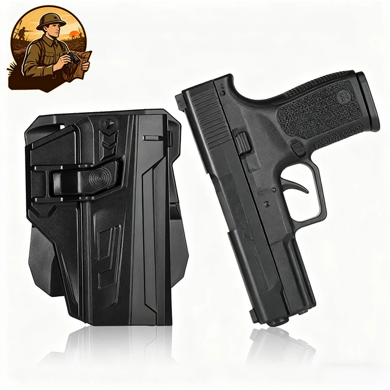 Plastic Steel 360-Degree Rotating Holster Taplastic-Steel Czech Czp07 P09 Holster Waist-Mounted Chest-Mounted Drop-Down Gaiter H