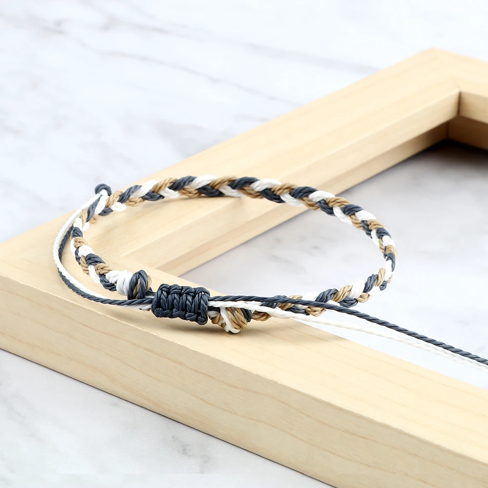 Multi Farbe Wasserdichte Wachs Faden Geflochtene Armbänder Für Frauen Männer Tibetischen Buddha Glück Armband Paar Armreif Freundschaft Schmuck – Detail 2
