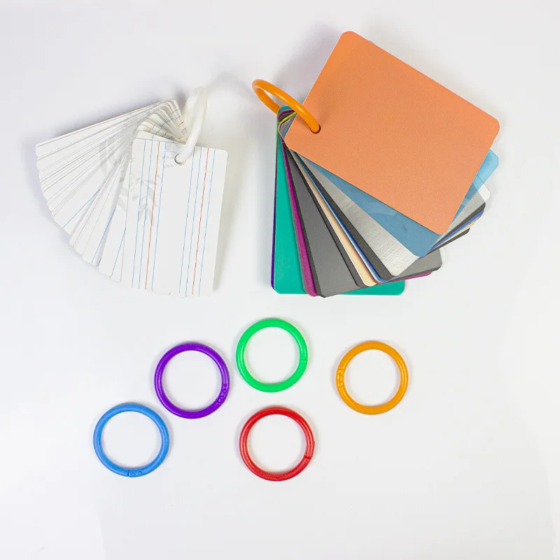 50Pcs/Bag Plastic Colors Ring Binder 15mm DIY Albums Loose-leaf Book Hoops Opening Office Binding Supplie Photo Album