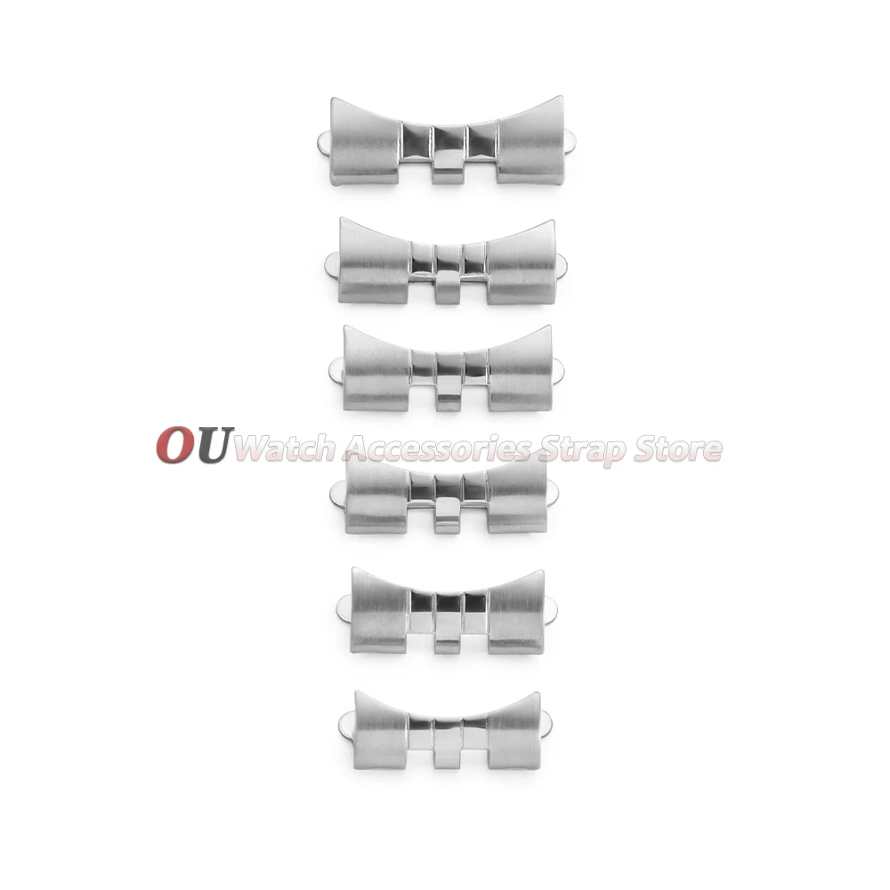 18/19/20/21/22/24mm Stainless Steel Strap Connector for Seiko SKX007 SKX009 for Oyster Jubilee Curved End Link Band 2pcs Adapter