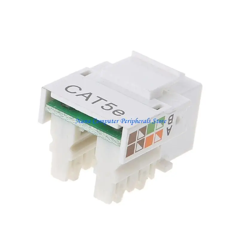 F68C 5PC CAT5E Module Information Socket RJ45 Connector Adapter Keystone