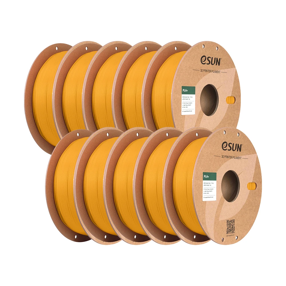 ESUN PLA Plus-filament voor 3D-printers, 10 stuks, 1,75 mm, PLA+ met hoge printsnelheid, filament voor 3D-printers, snel printen, PLA+-filament, groothandel.