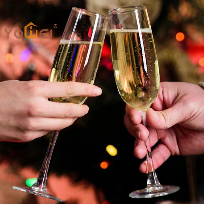 150ml Disposable Wine Cups Plastic Champagne Flutes Sparkling Champagne Bar Cups Weddings Home Party Cocktail Red Wine Goblet