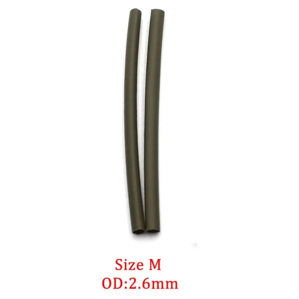 

50PCS 1.6mm/2.6mm/3.6mm Rig Tube Matte Rubber Fishing Heat Shrink Tube Replaceable Anti Corrosion Fishing Hook Line Sleeves