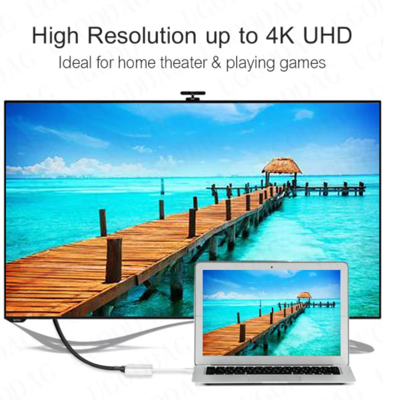 محور USB USB نوع C إلى HDMI متوافق مع 4K محول محول نوع C إلى HDTV/USB 3.0/Type-C لأجهزة الكمبيوتر المحمول ماك بوك هواوي ماتي 30