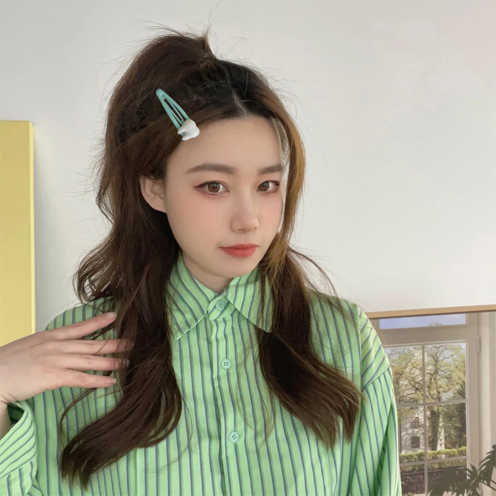 Kreative Zahn Haarspange für Frauen, niedlich, lustig, Bb Haarspange, Mädchen, Vitalität, Dopamin-Haarnadel, Kawaii-Haar-Accessoire, trendige Haarnadel