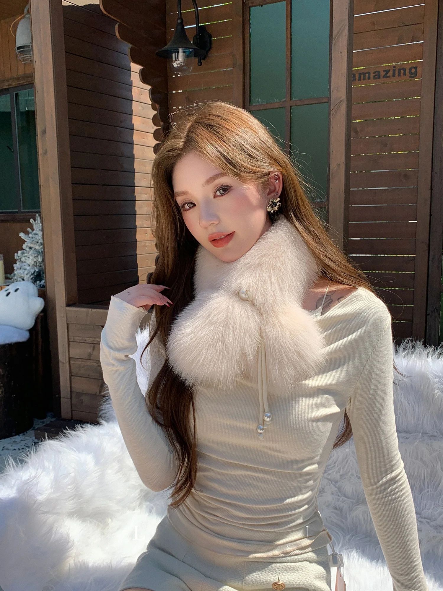 korean-sle-fur-scarf-for-women-winter-warm-pure-color-rectangle-ape-youth-and-middle-aged-suitable-hair-collar