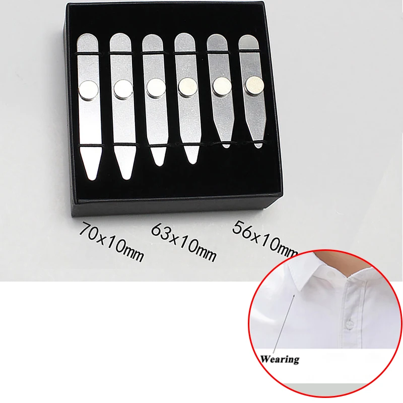 3 Size Stainless Steel Collar Stays For Man Collar Support Business Men Gift Shirt Bone Stiffener Inserts Fixed