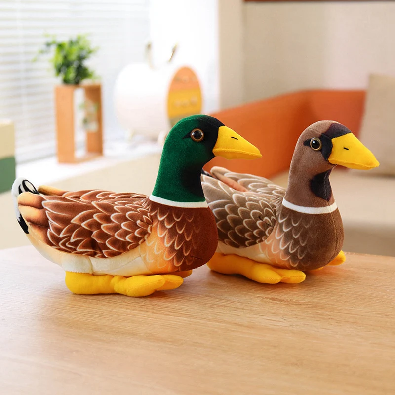 

28cm Cute Simulation Mandarin Duck Plush Toys Soft Stuffed Animal Lifelike Duckling Baby Appease Doll for Girls Gifts Home Decor