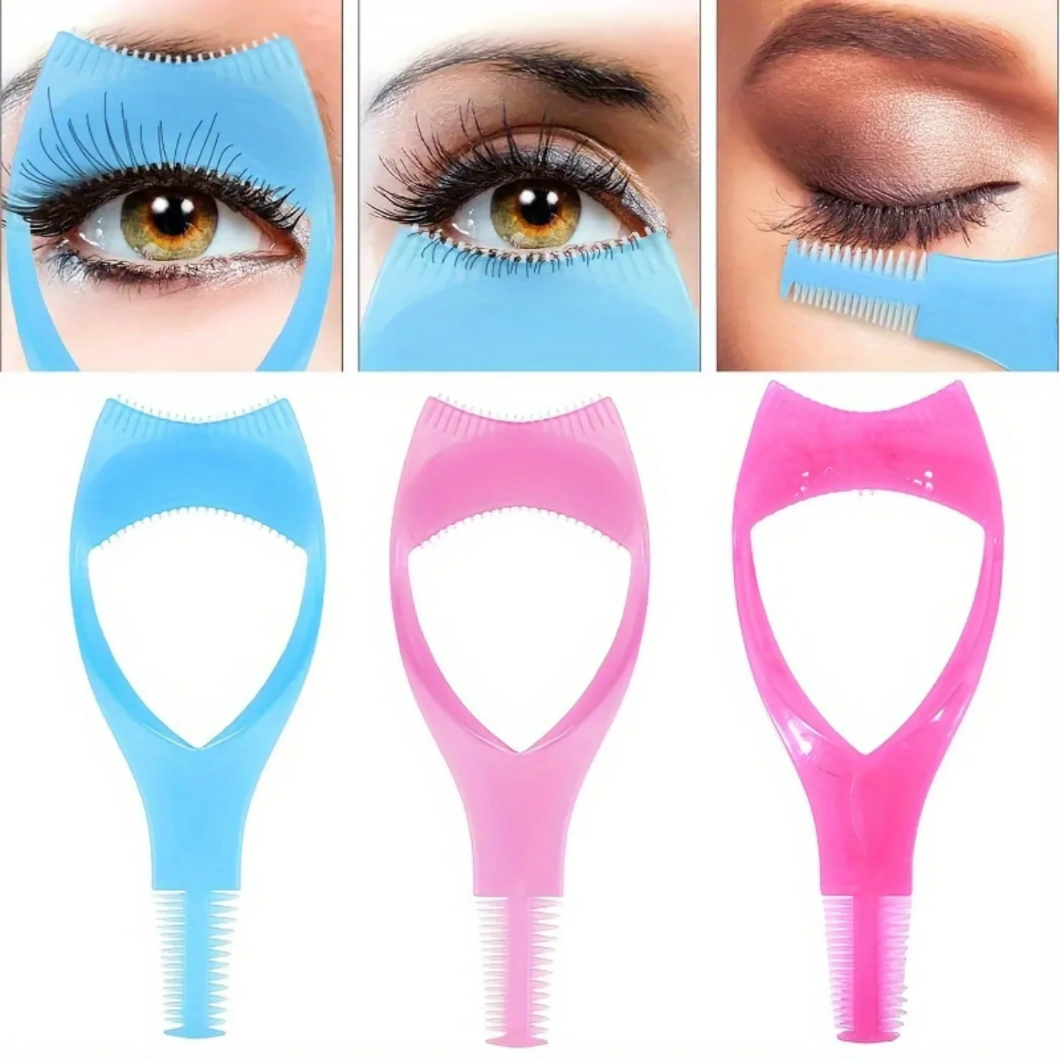 3Pcs Lash  Mascara Shield Guard Lash Applicator Makeup Cosmetic Eyelash Tool, Eyelash Tool Upper Lower Eye Lash Mascara Guard Ap