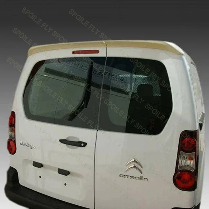 2 PCS 2008 To Up For Citroen Berlingo Twin Barn Doors Car Rear Spoiler Roof Wing Lip By High Quality ABS Glossy Black Body Kit