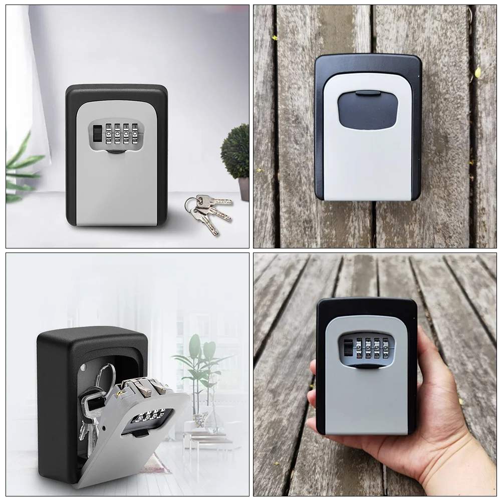Digital Password Key Lock Box for House Keys Outdoor WallMounted Lock Box For House Key Steel Hider Visible Security Storage