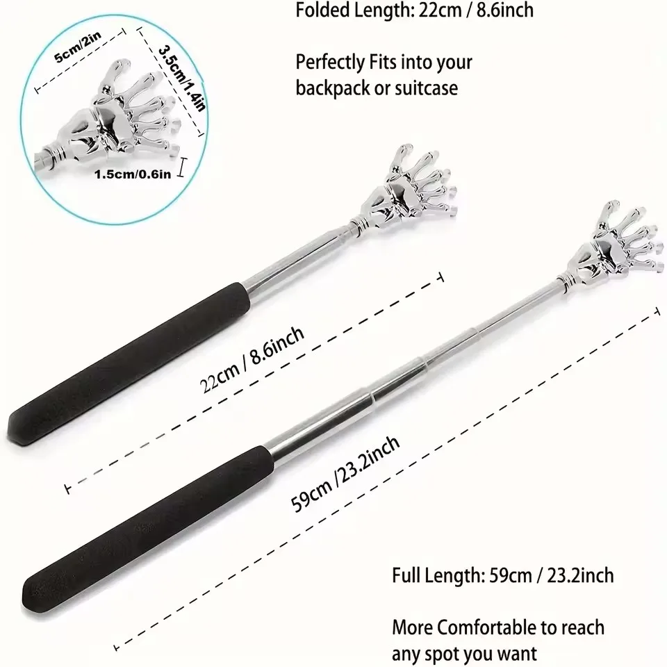 Massager Back Stainless Steel Scratcher Telescopic Scratching Extendable Itch Old Man Happy Health Products Hackle Handicrafts