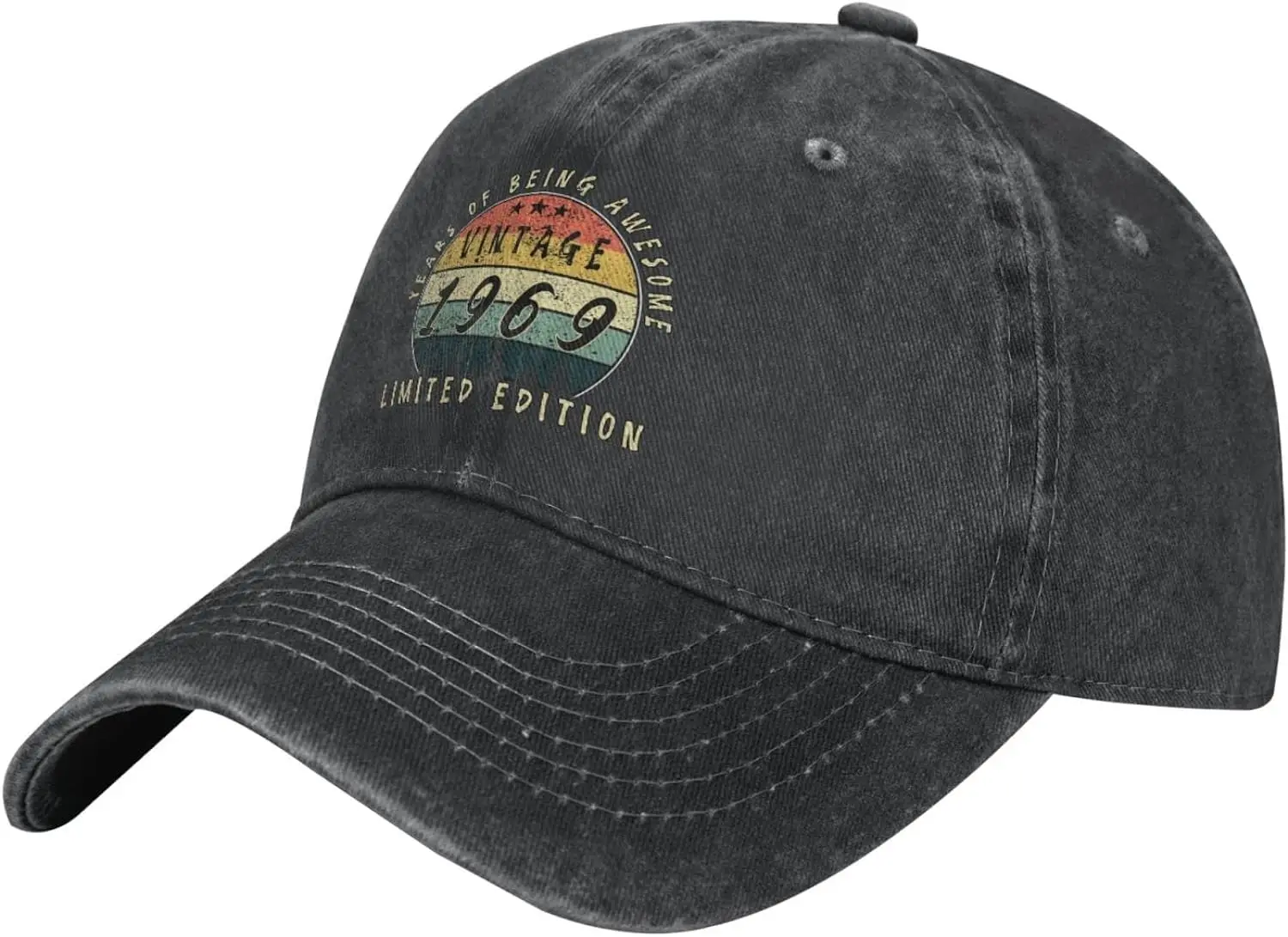 Vintage 1969 Limited Edition 53th Birthday Hat Unisex Baseball Cap CottonFits Men Women Washed Denim Adjustable Dad Hat