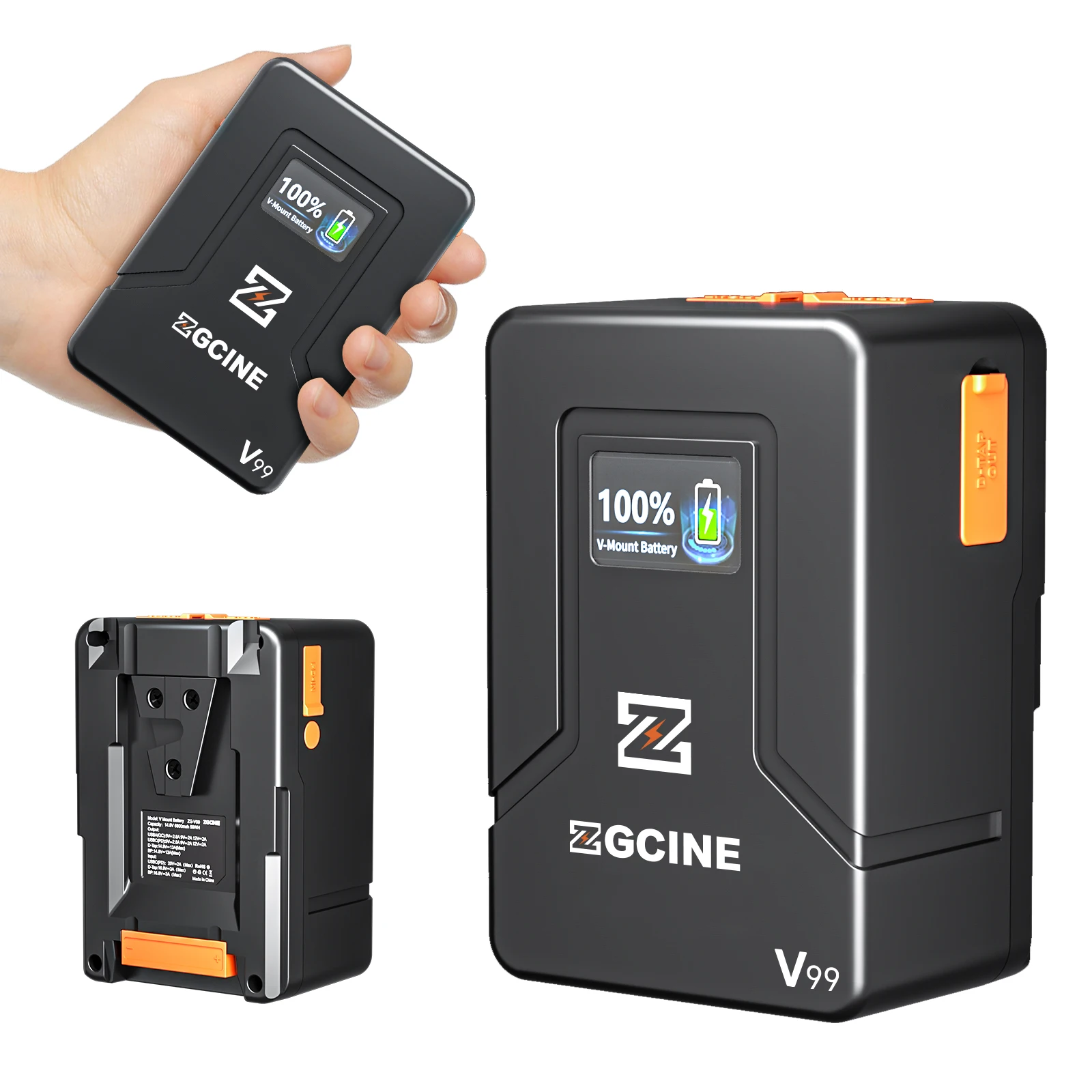 Imagem -04 - Zgcine-v-lock Lithium Battery Power Bank Bateria de Montagem Bateria de Capacidade com Display Lcd Auxiliar Zg-v99 V160