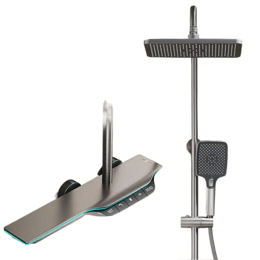 

Atmosphere All-copper piano buttons, shower set, digital display, home pressurized shower head, full set of one-piece