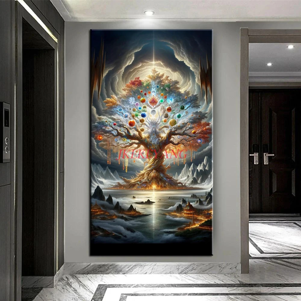 5D Diamond Painting Fantastic Tree of Life  Picture Full Drills Diamond Rhinestone Mosaic Image Embroidery