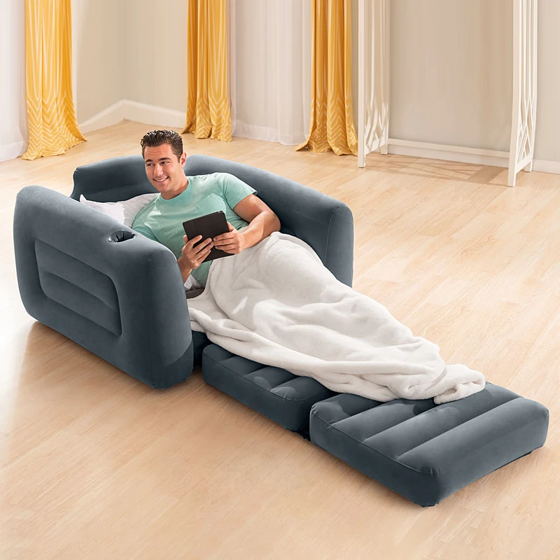 Sofá inflável nórdico para sala de estar, sofá de luxo, preguiçoso, relaxante, ao ar livre, pátio, designer barato, mobiliário de jardim Divano, fofo