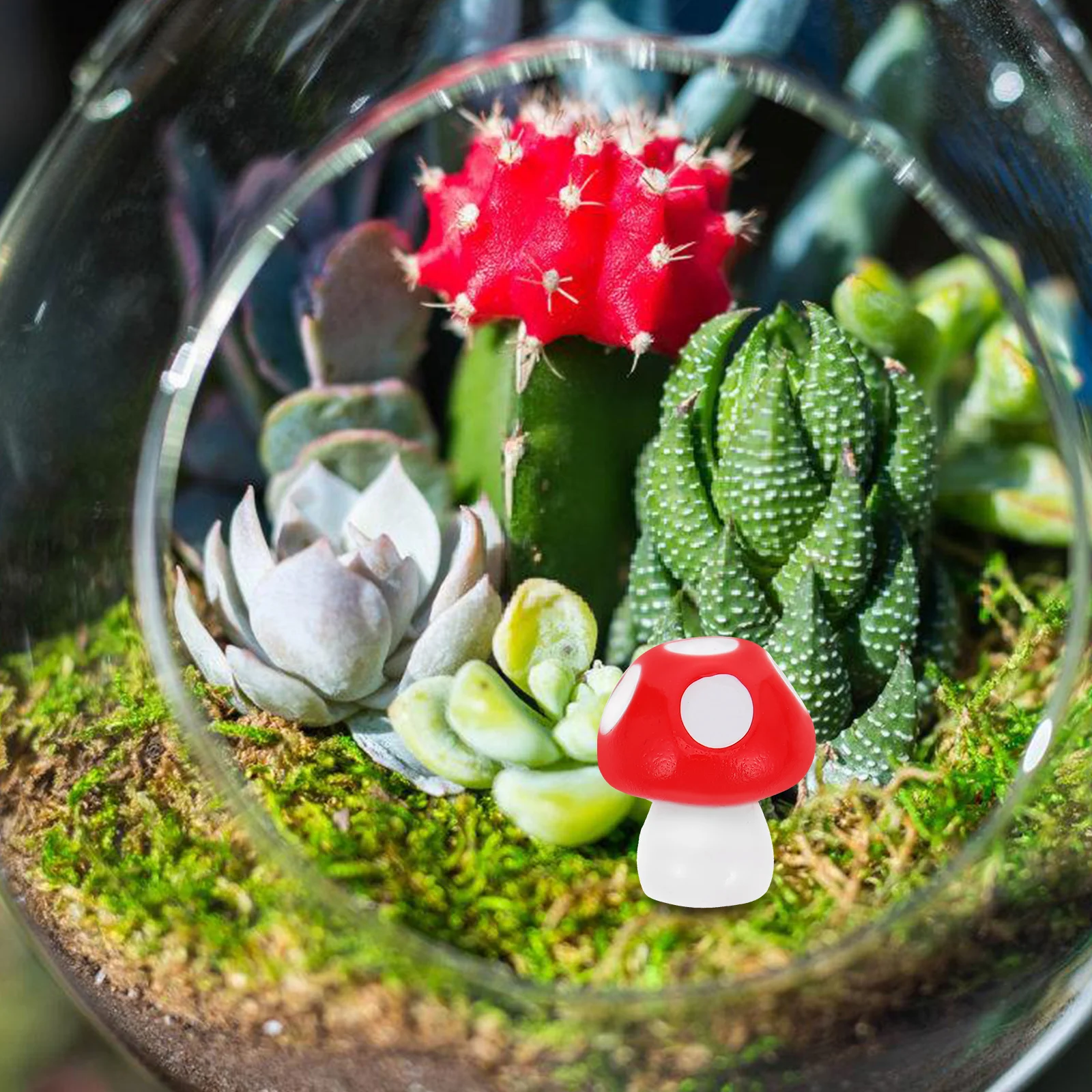 

60pcs Resin Miniature Mushrooms Tiny Figurines Micro Garden Landscape Decoration Diy Crafts Home Lawn Decor Miniature Garden
