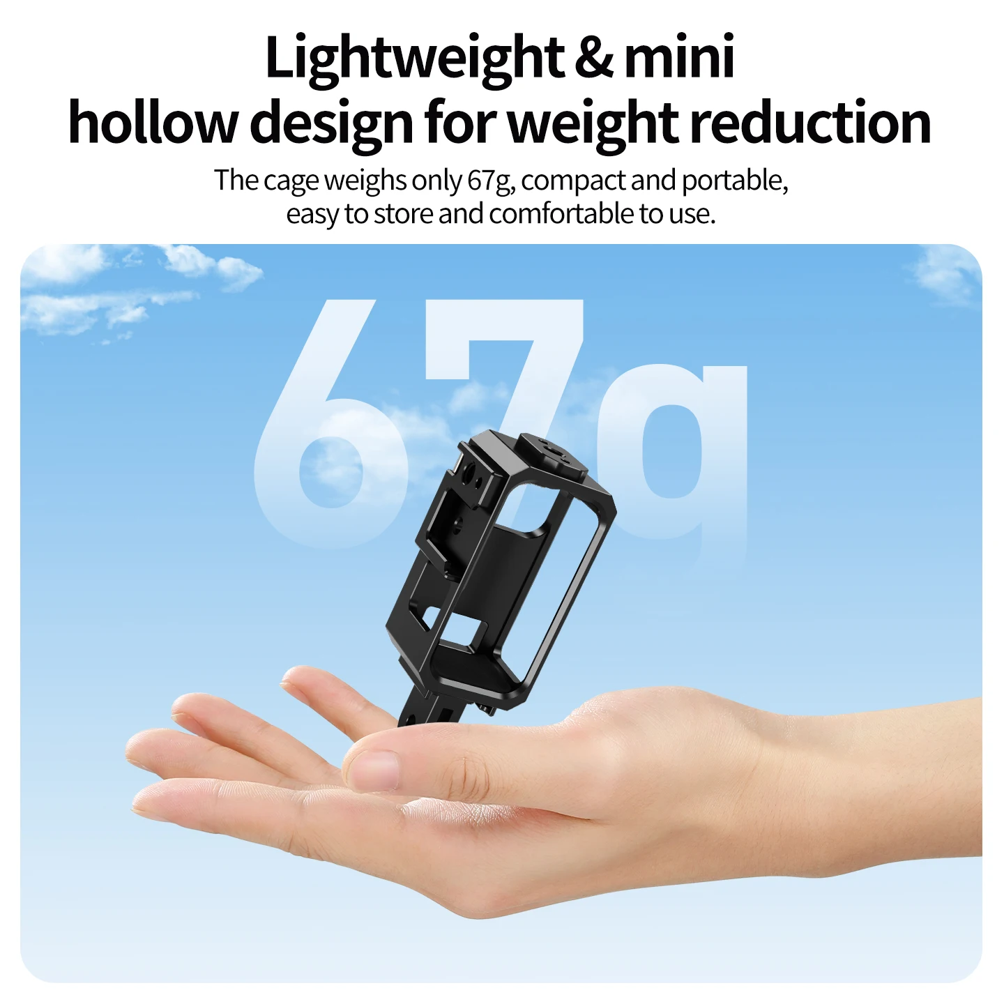 Für DJI Osmo Nano Metall-Käfig Schnellwechsel-Stativadapter Cold Shoe Halterung für Vertikale und Horizontale Umschalt-Actionkamera Zubehör – Detail 1