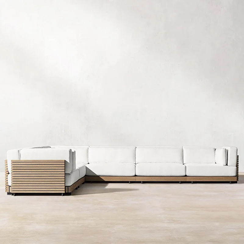 

Customizable outdoor solid wood sofa