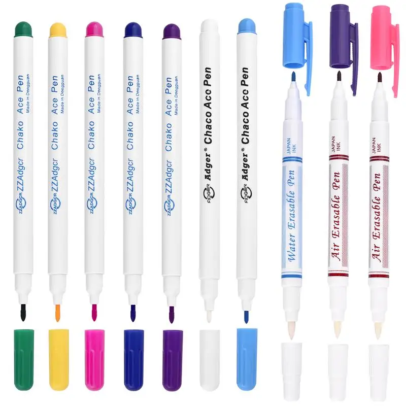 1pc Water Soluble Pens Ink Disappearing Fabric Marker Pen DIY Cross Stitch Water Erasable Pencil For Quilting Sewing Tools