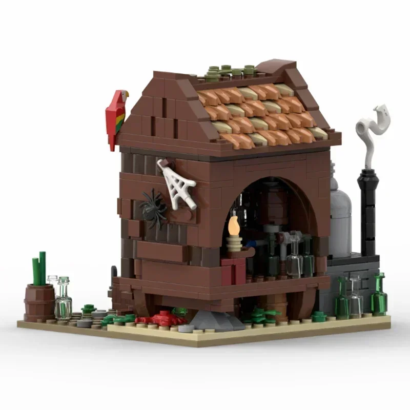 Briques de construction Moc Pirate Street View, modèle de distillerie de rhum, blocs modulaires, cadeaux, jouets de noël, ensembles de bricolage, assemblage