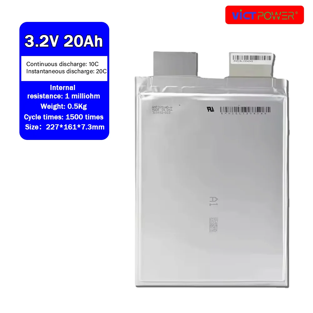 

Victpower Factory Price 3.2V LiFePO4 Battery A123 20Ah 8Ah 12Ah14ah Prismatic Pouch Lithium Ion Cell 10C High Performance
