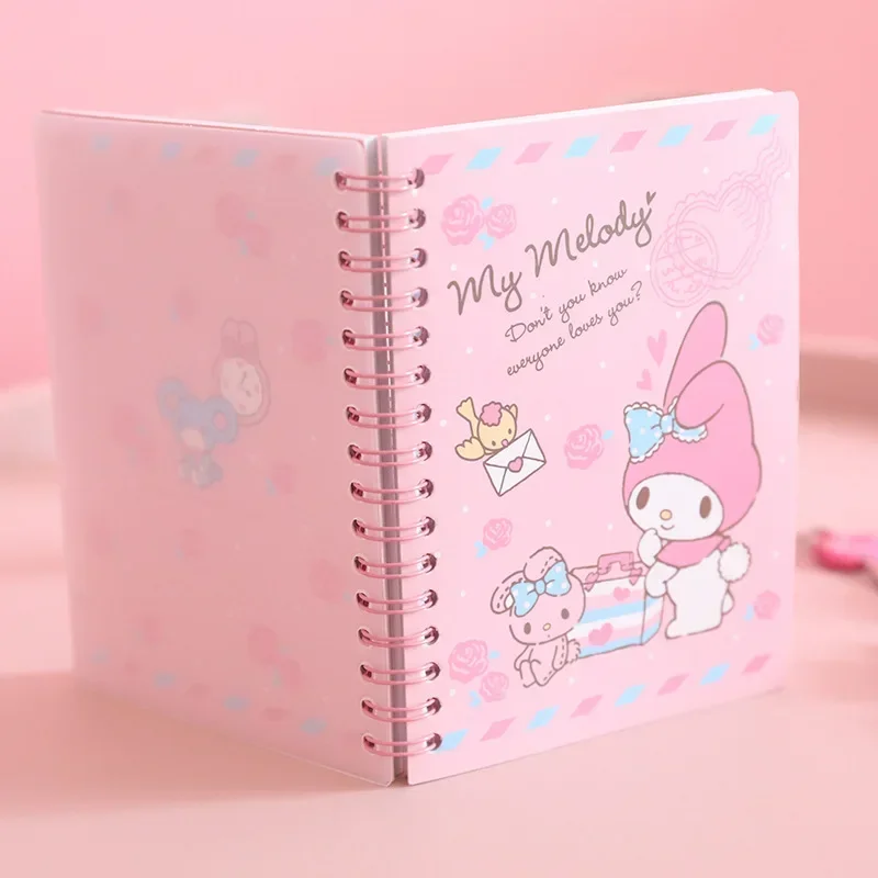 Kawaii Sanrios A6 Notebooks Cinnamonroll Kuromi My Melody Anime Notepads Cute Cartoon Weekly Planner Writing Paper Girls Gift