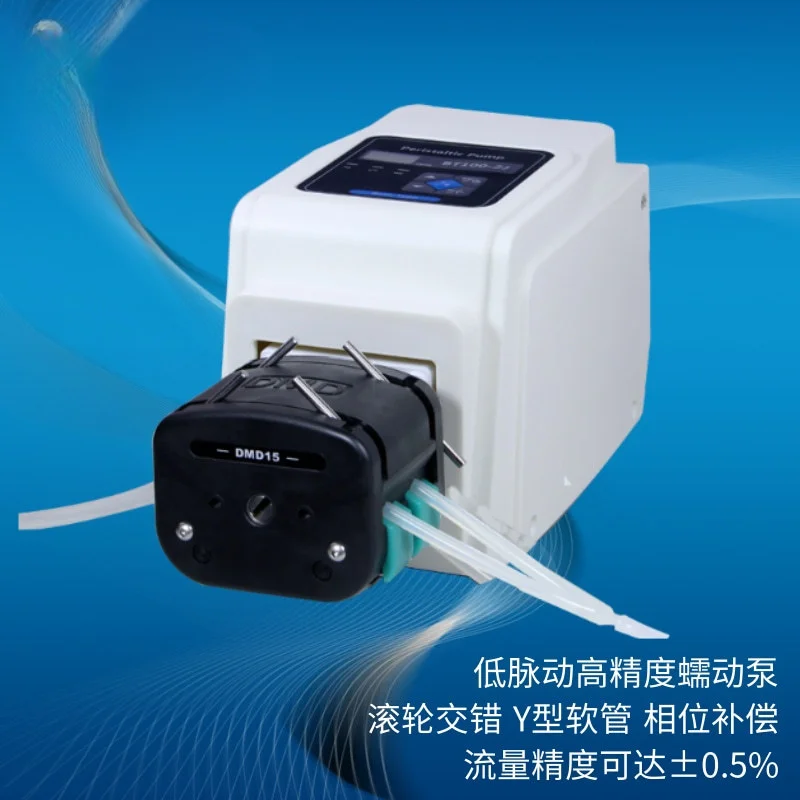 Peristaltic Pump BT100-2J + DMD15 Laboratory Chemical Pharmaceutical Low Pulsation High Precision Flow