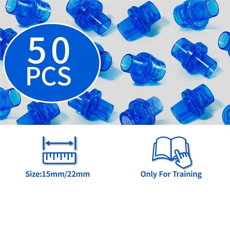 A23E-50Pcs Mask Training Valves, Training Only, One Way Valve For Training Mask - Separately Packaged