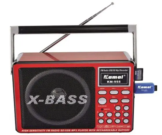 KAMAL KM-955 USB/SD/FM SUPPORTED MP3 PLAYER RADIO