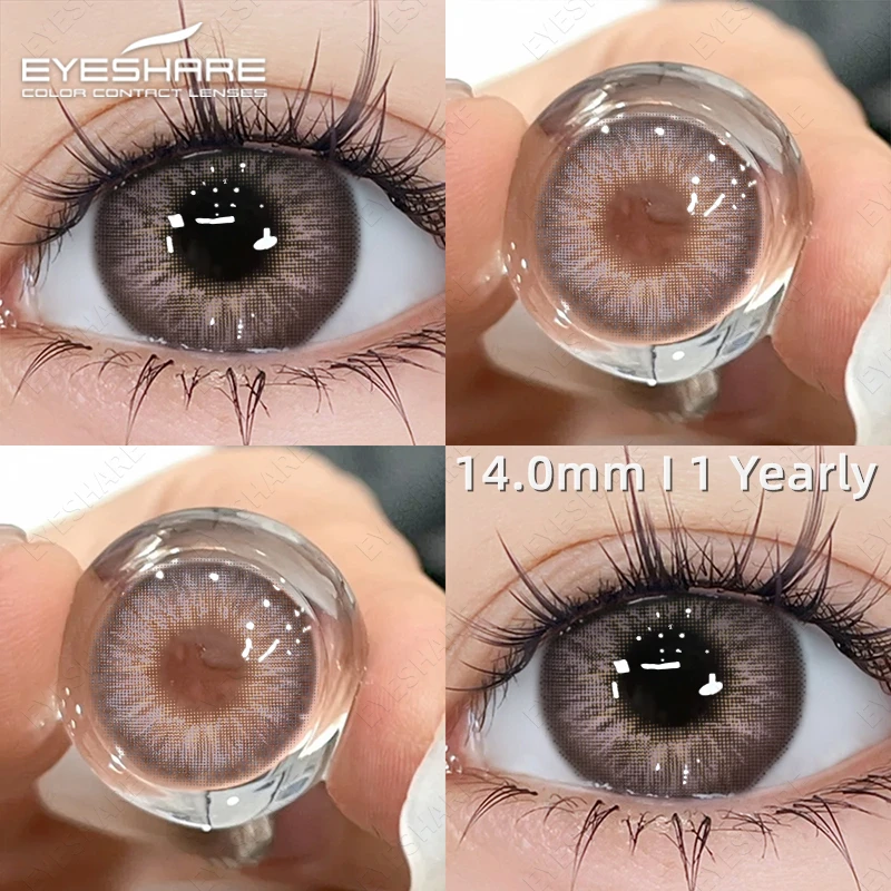 EYESHARE 1 pair Natural Colored Contacts Lenses for Eyes Brown Contacts Lenses Blue Eyes Lens Gray Lenses Yearly Green Contacts