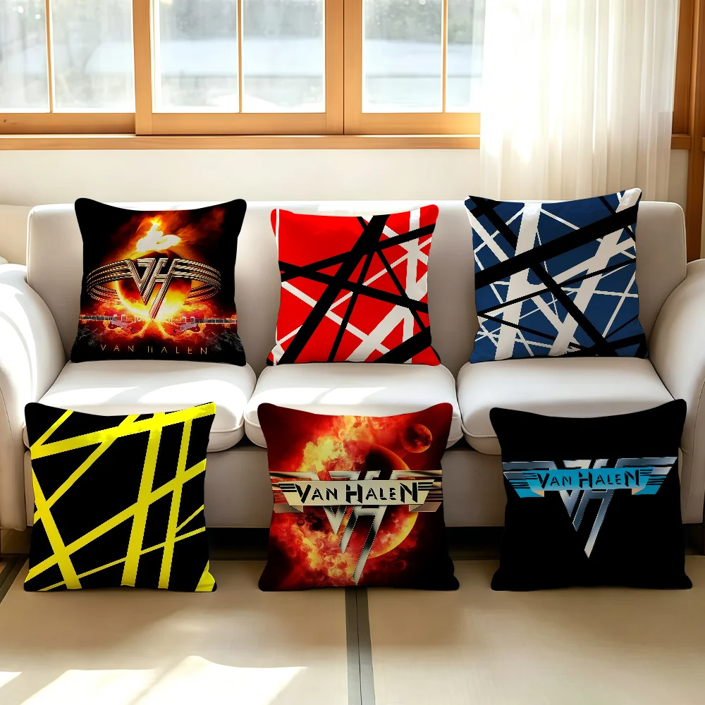 Band V-Van Halen cushion cover Anti-dustmite Sofa Cushion Decorative Office Cover Lounge Area Indoor & Outdoor Use