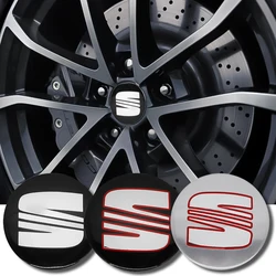 4Set 56 60 65MM Auto Rim Cover Wheel Center Hub Cap Stickers For Seat mk3 Altea 5F Ateca 6l Leon Cupra Niva Sportcoup Car Emblem