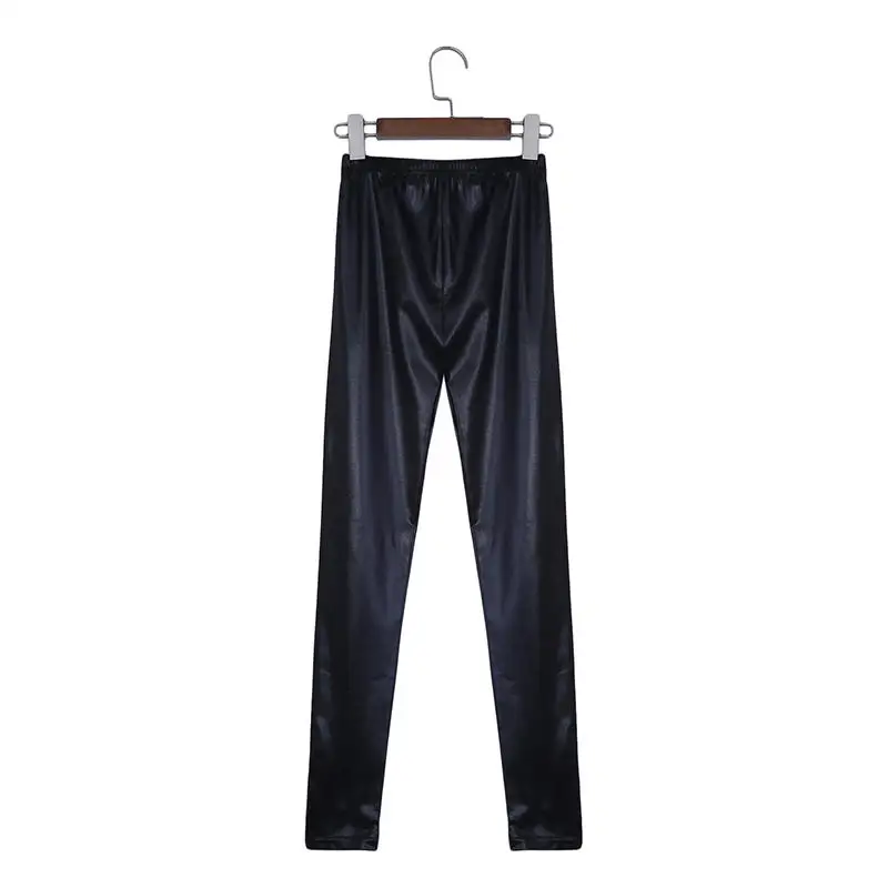 

Large Size Women Seamless Leggings Elastic Slim Fit Tight Pants Female Solid Color Thin Style Workout Cropped Pants For Ladies