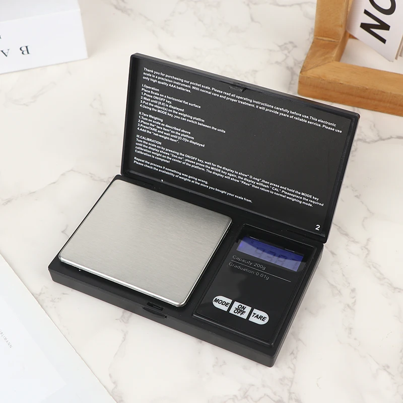 Portable High Precision Electronic Scales Jewelry Gold Gram Weight Balance Jewelry Electronic Scale 100g /200g/300g/500g 0.01g