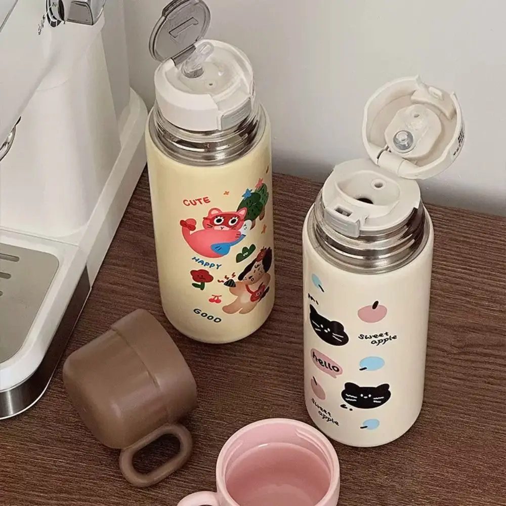 Large Capacity Insulated Water Bottle Stainless Steel Heat-Resistant Portable Insulation Cup Portable Simple Office Coffee Cup