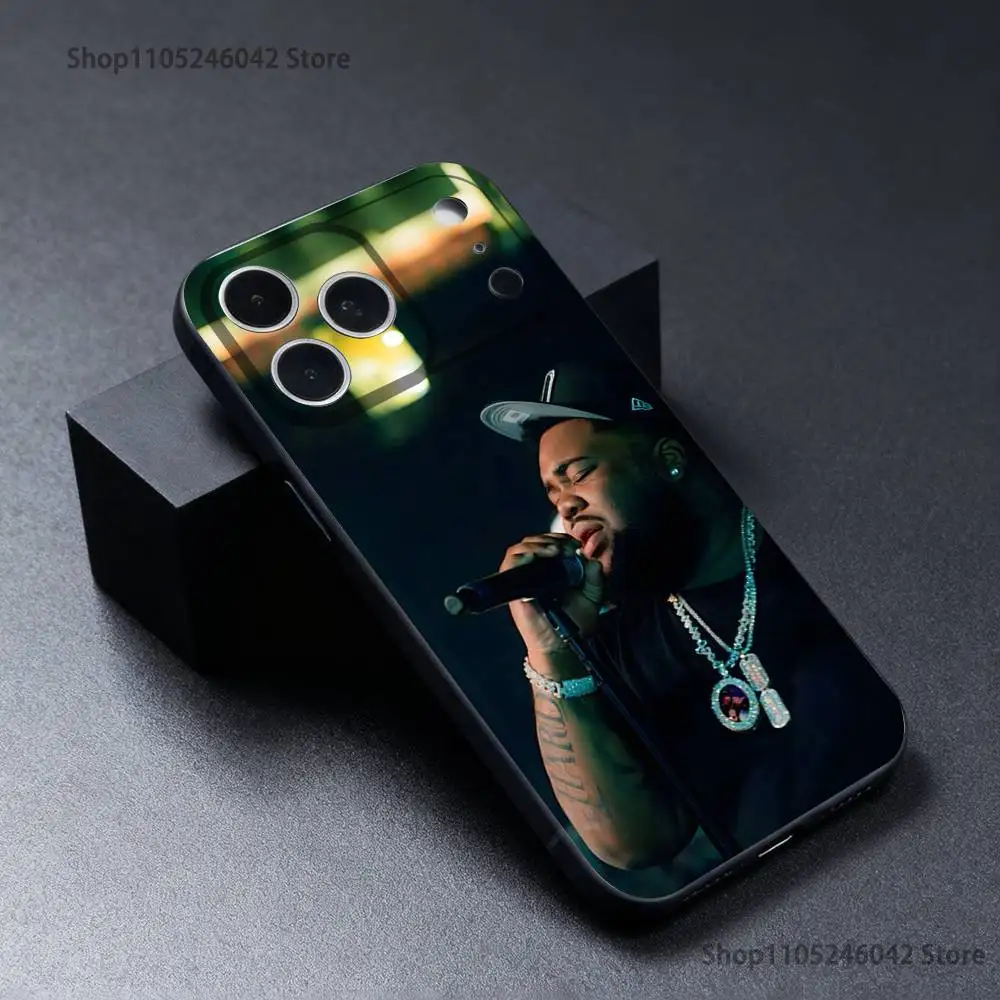 Rap r-rod onda resistente ao desgaste caso de telefone para iphone 17,16,15,14,13,12,11, pro,xs, max,xr,plus, e, se4, mini capa macia preta