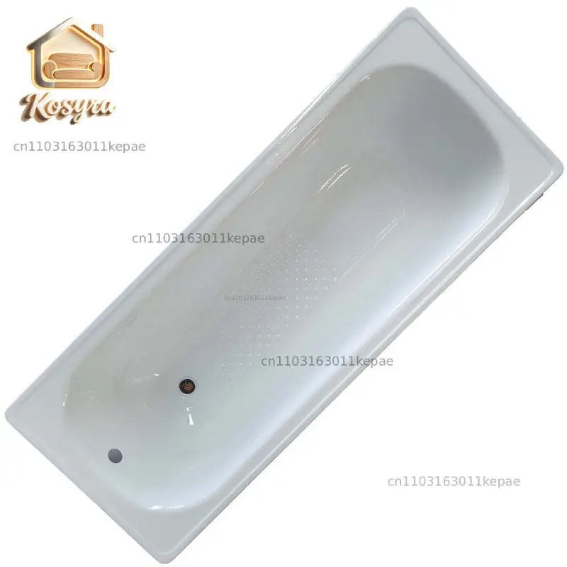 

Embedded steel plate enamel bathtub bathtub Adult household small apartment bath Steel enamel iron rectangular simple