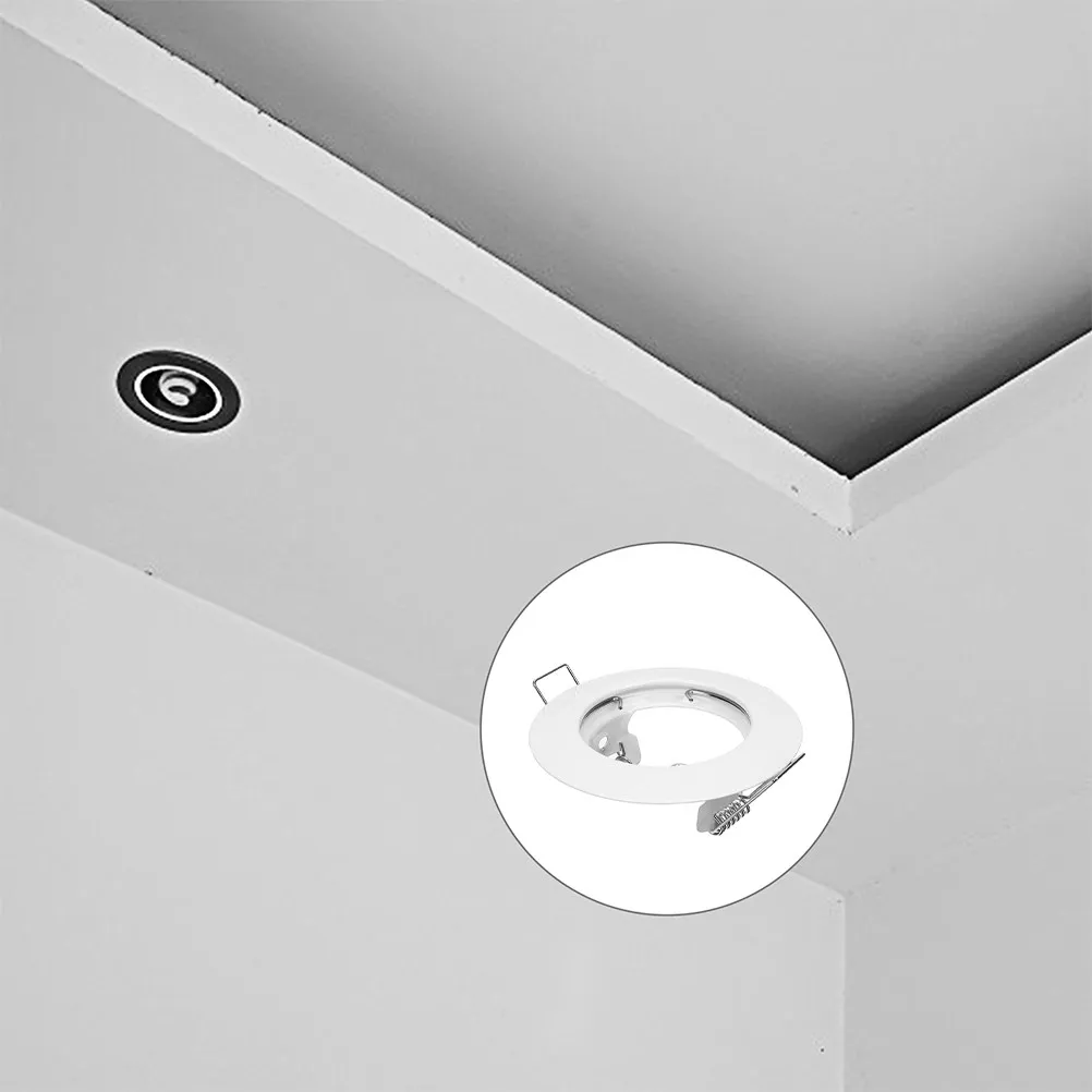 Recessed Light Trim Cover White 50Mm Cutout Secure Fit for Spotlight Bulbs Recessed Lighting Accessories Ring Trim for Can