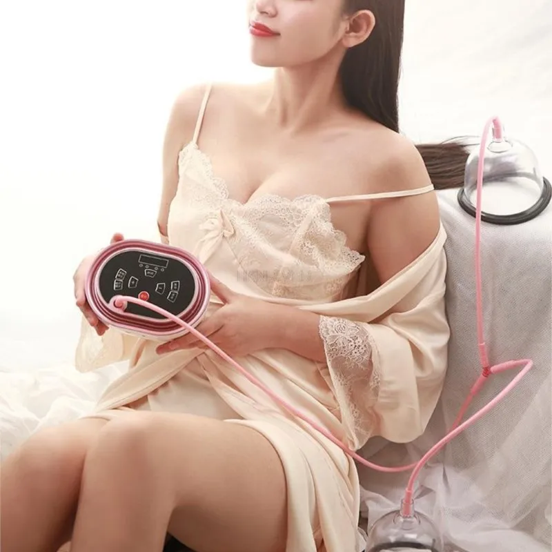 Electric Vacuum Breast Machine Enlargement Pump for Chest Massage & Butt Lifting Body Shaping Beauty Device Gua Sha Cupping Cup