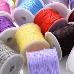 Polyester Nylon Cords Bracelet Braided String For Tassels Diy Clothing Crafts Beading Shamballa String Thread 45Meters/Roll