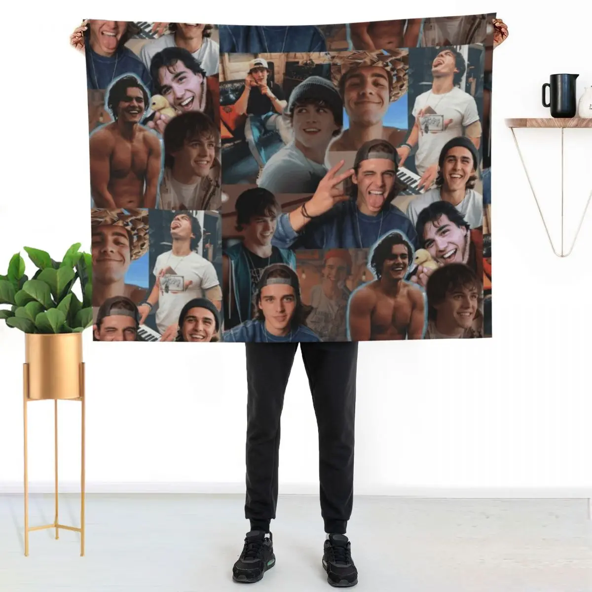 

Charlie Gillespie Collage Throw Blanket Reusable Durable Soft Blanket for All Seasons
