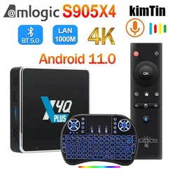 Ugoos X4Q Plus Smart TV Box DDR4 4GB 64GB Android 11.0 TV Box S905X4 Widevine L1 odtwarzacz multimedialny 2.4G/5G WiFi 1000M 4K 4GB X4 PRO