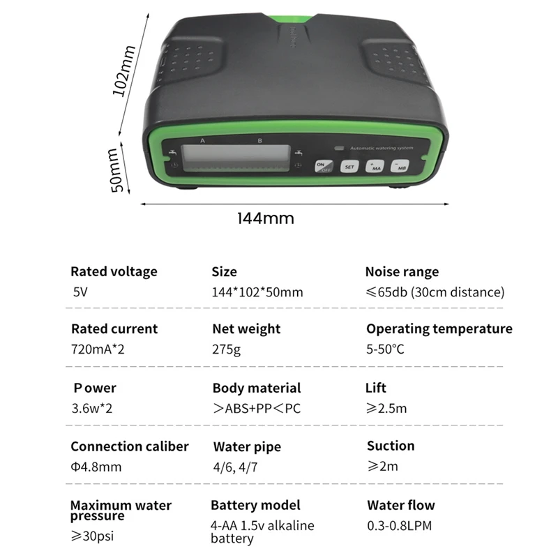 Intelligent Automatic Watering Device Double Pump Timed Waterer Garden Terrace Drip Irrigation System