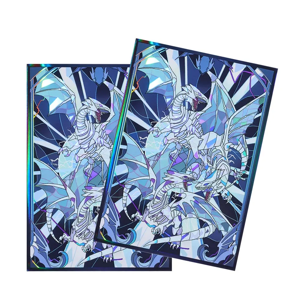 

50Pcs/Set 63×90mm Anime Game PTCG Flash Card Sleeve Stained Glass Style Card Protector for Japanese Size YGO Toys Gift
