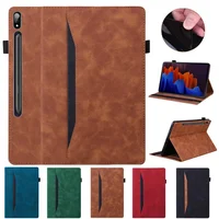 Para Samsung Galaxy Tab S9 S8 S7 Plus FE Ultra funda de cuero PU para tableta de negocios para Galaxy Tab S9 S8 S7 FE Plus Ultra cubierta de libro